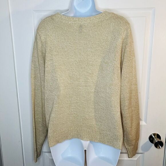 H&M Divided Long Sleeve Casual Knit Slouchy Sweater Oatmeal Cream L - Picture 4 of 6